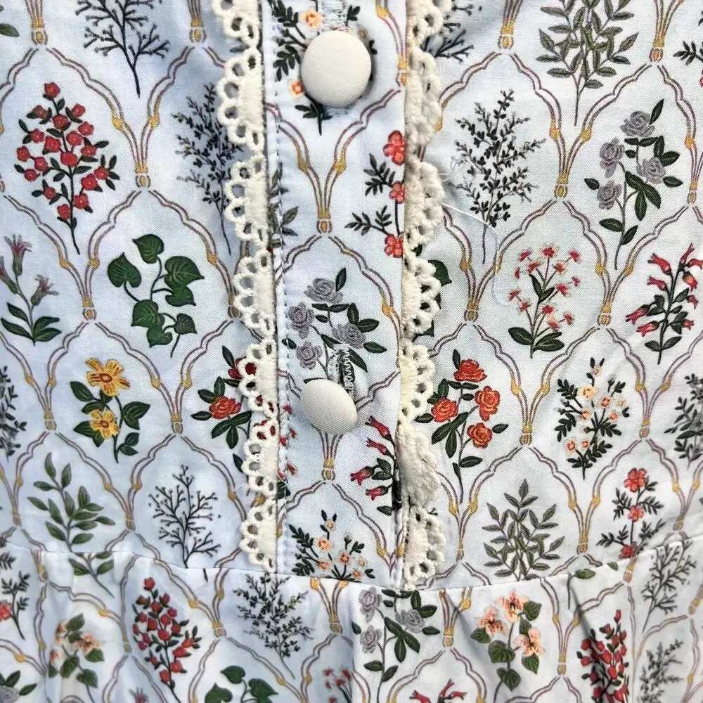 Ivy City Co. Dress size 12 Cambridge In Blue Wildflowers Floral Crochet Lace - Picture 8 of 13